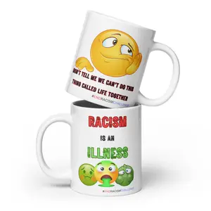 White glossy mug "Life Together" #ENDRACISMCHALLENGE Series