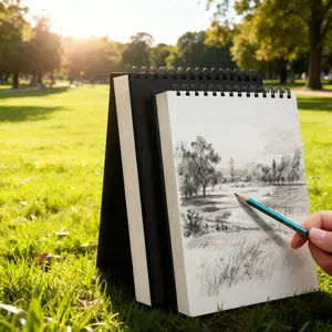 A4/a5 Sketchbook, Christmas Decoration Drawing Pad, Top Spiral Bound, 30 Sheets, Acid-Free Art Paper, Perfect for Beginners Artists, Watercolor Paint Book