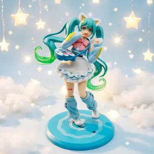 19cm Anime Cat Ears Maid Hatsune Miku  Fancy Action Fashion Figure PVC Collection Model Peripheral Ornaments Decorative Toy
