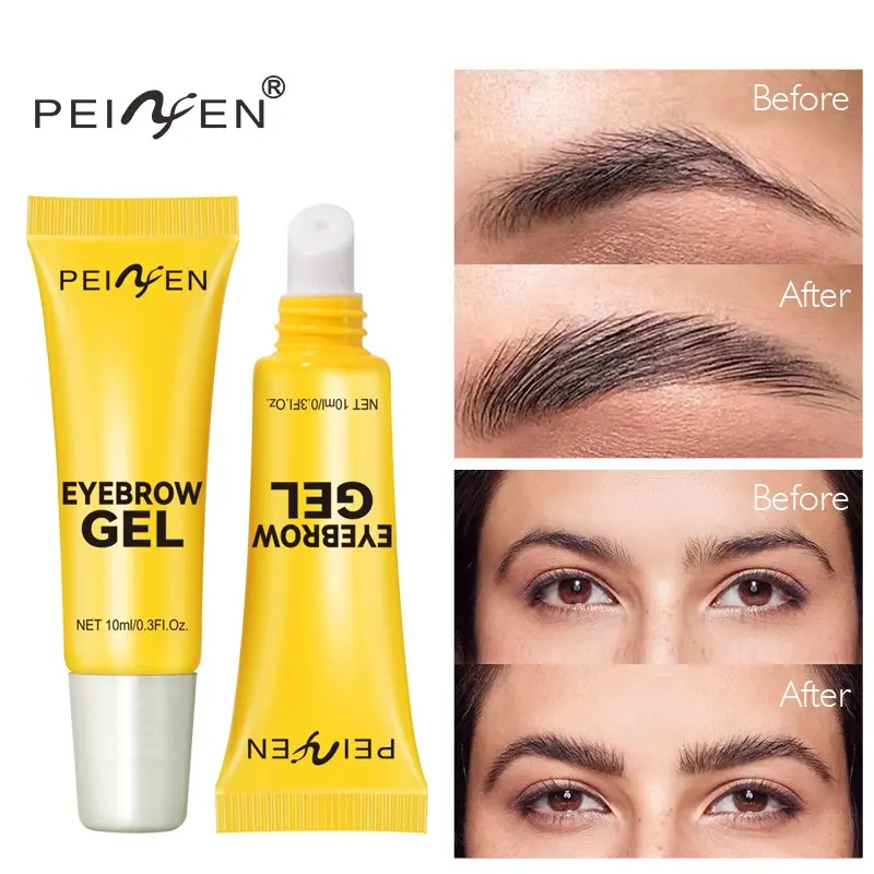 Eyebrow Gel with Brush, Clear Eyebrow Gel, Brow Styling Gel, Brow Styler Gel, Waterproof Strong Hold Eyebrow Wax, Transparent Brow Grooming Paste, Unisex Makeup Essential, Cosmetics