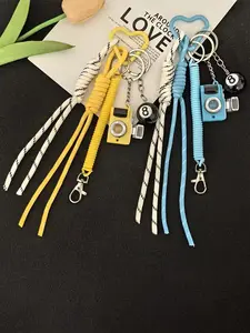 Trendy Keychains - Mini Camera Accessories, Bag Woven Rope Pendants, Living Room Car Interior Decoration Pendants, Personalized Trendy Accessories, Adding A Retro Street Feel To Daily Outfits, Add A Touch