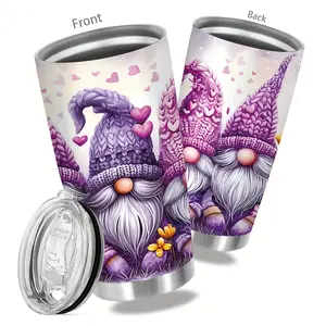 20-Ounce Covered Water Bottle - Double-Walled Insulated Stainless Steel Flask, Suitable for Year-Round Use, Perfect for Outdoor Travel Accessories and Delightful Gifts for Christmas and Valentine'S Day.