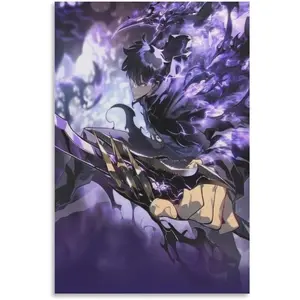 Solo Leveling Poster Canvas Wall Art Anime PostersHome Decor Canvas Wall Art for Teens Boys Girls Bedroom Decor 08x12inch(20x30cm) Unframe-. - Farmhouse Canvas Poster - Farmhouse Canvas Poster Decoration Gift Photo Wood Painting Ornaments Print Artistic