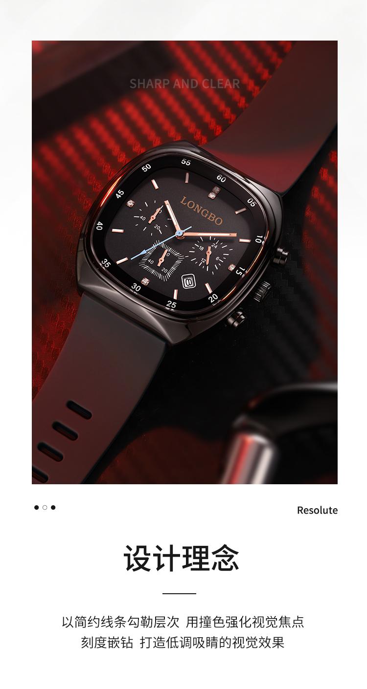 Fashionable Analog Watch, Sporty Waterproof Modern Unisex Open-Face Wristwatch - Luminous Display, Silicone Strap, Adjustable for Daily Wear, Automatic Mechanical with Necklace Bust Jewelry Set for Outdoor Use, Sporty Waterproof Watch detail 2
