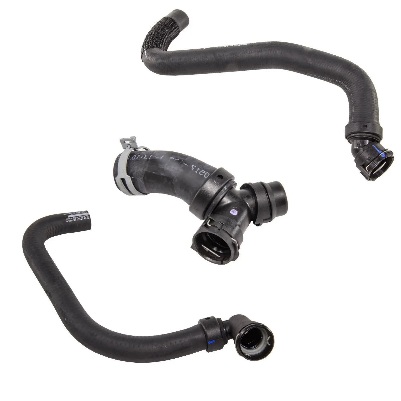 3-Piece Radiator Hose Y-Connector Set (DR3Z-8566-A, DR3Z-8566-B, CL3Z-8260-A, BL3Z-8C350-A) - 3 Radiator Hoses, High-Quality Rubber, Direct Fit for Ford F150 5.0L 2011-2020, Prevents Overheating, Optimizes Coolant Flow, Set Of Three
