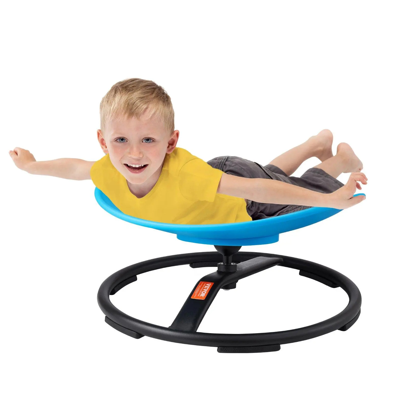 【Summerfinds】VEVOR Kids Swivel Chair, 220 LBS Capacity, Sensory Spinning Chair, Autistic Kids Sensory Toy Chair with Non-Slip Metal Base, Toddler Sit and Spin Chair for Coordination Balance Focus Training Blue