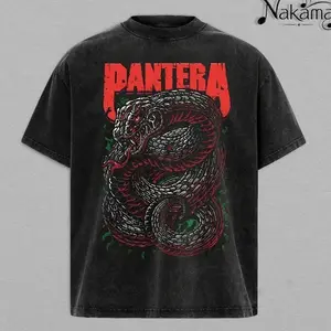 Pantera Tour Double-Sided Washed Tee & Hoodie Collection, Vintage 90s Heavy Metal Rock Band Graphic Apparel, Grunge Aesthetic Streetwear Oversized Unisex Shirts, Heavyweight Premium Cotton Alternative Music Fan Gift Set ASJ