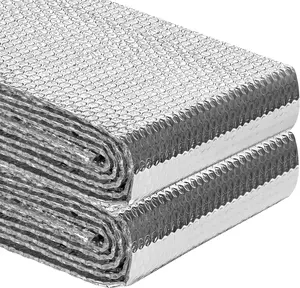 Rective Insulation Roll 23.6inch x 10Ft Double Bubble Rective Aluminum Foil Wrap Insulation Sheet Thermal Shield Radiant Barrier for Winter RV Window Thermal Cold Insulation Summer Heat - Silver