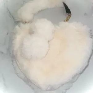 White Faux Fur Purse