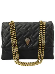 Fashionable Crossbody Bag, Geometric Chain Letter Design, Large Capacity, Urban Commute, Shopping, Date Accessories, Versatile Daily Use