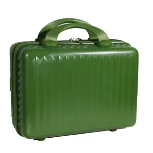 Gift for Elegant Women: 14 Inch Pressure-proof Portable Makeup Case, Hard Shell Travel Cosmetic Luggage with Elastic Band for Vacation& Camping Trips