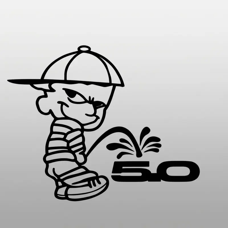 Calvin Peeing on Car Models - Funny Diss Vinyl Decals - Multiple ...