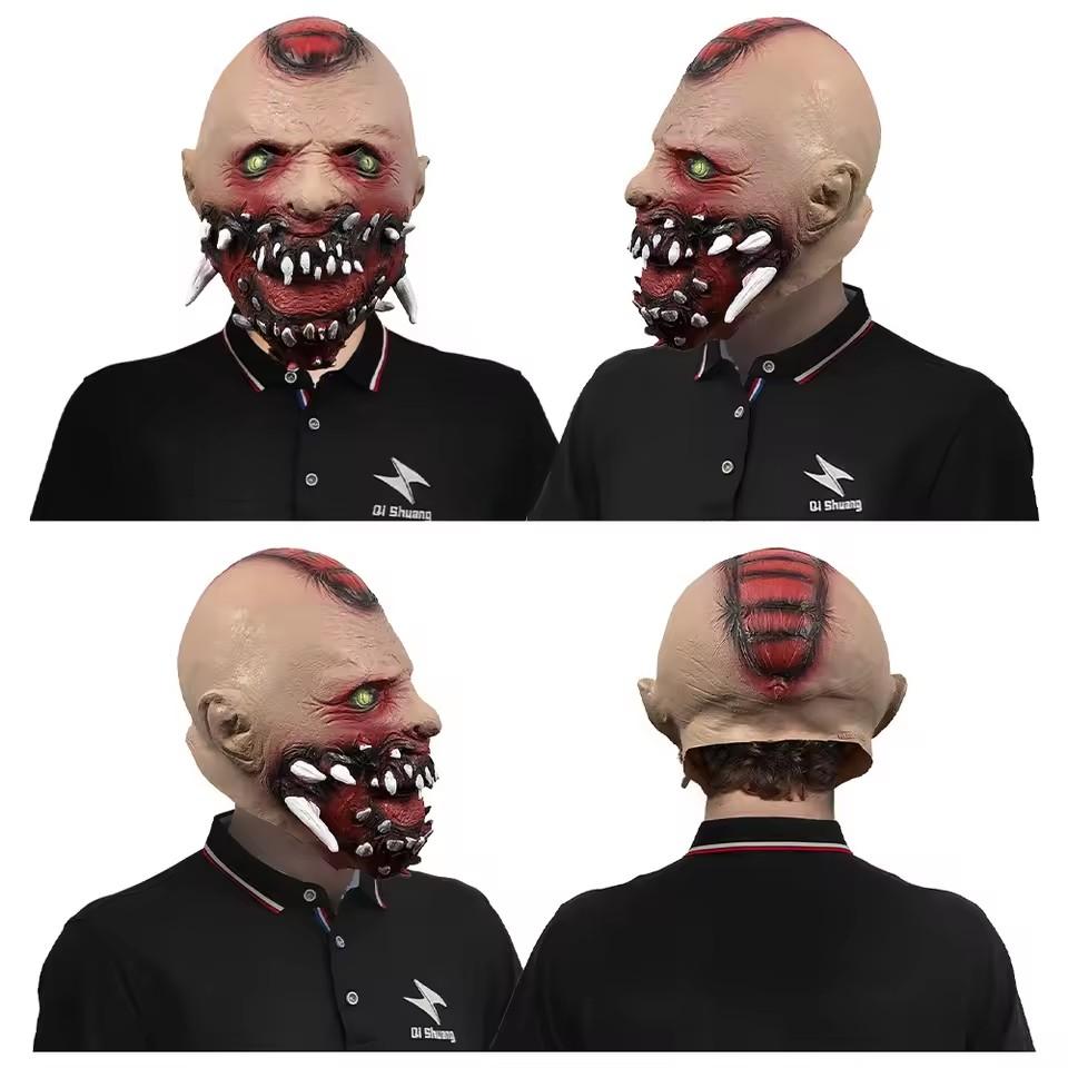 Anime Terror Cyborg Vampire Masks Cosplay Costume Latex Mask Halloween Masquerade Party Carnival Prop full face cover