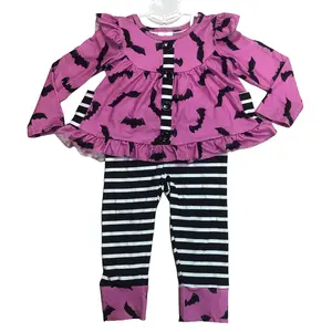Girl Bat Outfit Winter Clothing Set Pants Set