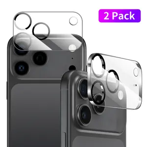 2 Pack Camera Lens Protector for iPhone 17 Pro Max/iPhone 17 Pro/iPhone 17 Air/iPhone 17/iPhone 16 Pro Max/iPhone 16 Pro, 9H Tempered Glass, Full Coverage, Anti-Scratch, "Night Circle" Upgrade, Bubble-Free Installation