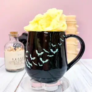 Blue and Black Bat Ceramic Mug