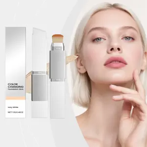 Ivory 2-in-1 Color Changing Foundation Stick, Lightweight Hydrating Matte Clear Natural Makeup