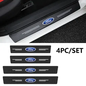 Auto Sticker Car Door Sill Protector Decal, Car Door Trim Sticker for Ford Focus Mondeo Fiesta Kuga Transit, Durable Self-Adhesive Protection Accessory