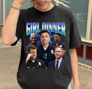 Girl Dinner Tim Bradford Nolan Retro Tshirt, The Rookie Tv Show Shirt, Gift for Fans, The Rookie Merch