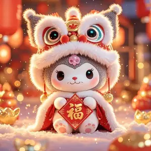 5D DIY Full Diamond Round Diamond Painting - Diamond Art Kit Lucky Cat Mosaic, Canvas - DIY Wall Decor, Home Wall Decoration, Perfect for Halloween and Christmas, Independence Day, Birthday and Anniversary Gifts, Accessories