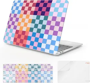 Laptop Cover Case Protector Compatible with MacBook Air 13 inch Case 2021, 2020-2018 Release M1 A2337 A2179 A1932, Colorful Flower Protective Hard Shell Case +Keyboard Cover + Screen Protector