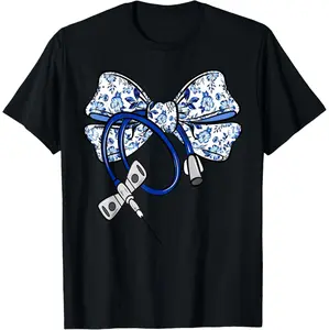 Floral Coquette Bow Design For Phlebotomist Nurses And Lab Technicians PICC Line T-Shirt