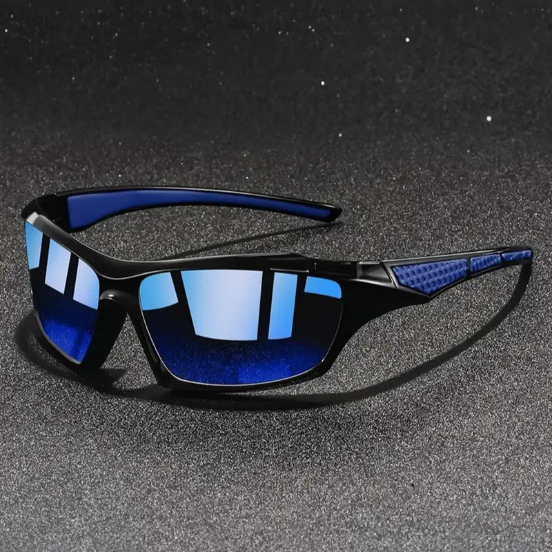 Unisex Simple Look Sports Sunglasses with Lightweight Polycarbonate Fashion Mirror Lenses, UV Protection, Glare Guard, Night Vision Enhancement - Ideal for Cycling, Driving, Outdoor Adventures, Outdoor Sports
