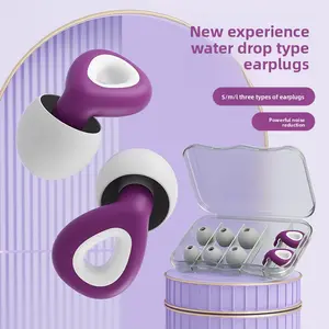 New Silicone Noise Cancelling Earplugs Silent Sleeping Swimming Waterproof Hearing Protection Size Student Earplugs