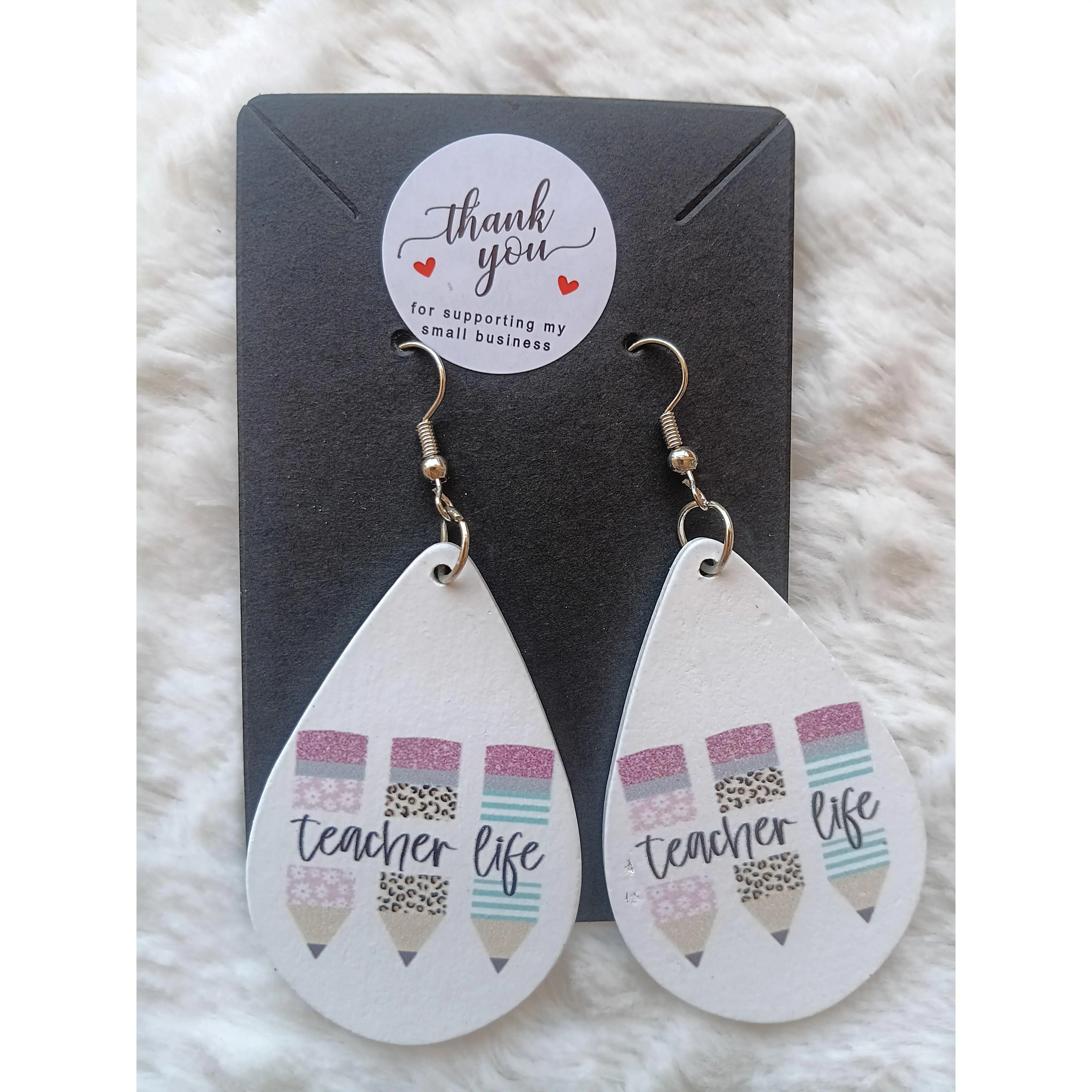 Teacher Life Pencil Earrings