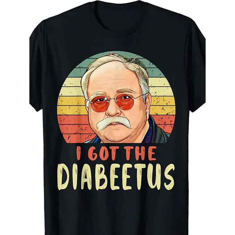 Women's Funny Figure Print Tshirt, Shortsleeve Street Wear with Pancreas Humor, Lightweight Classic Fit for Diabetes Awareness, Casual