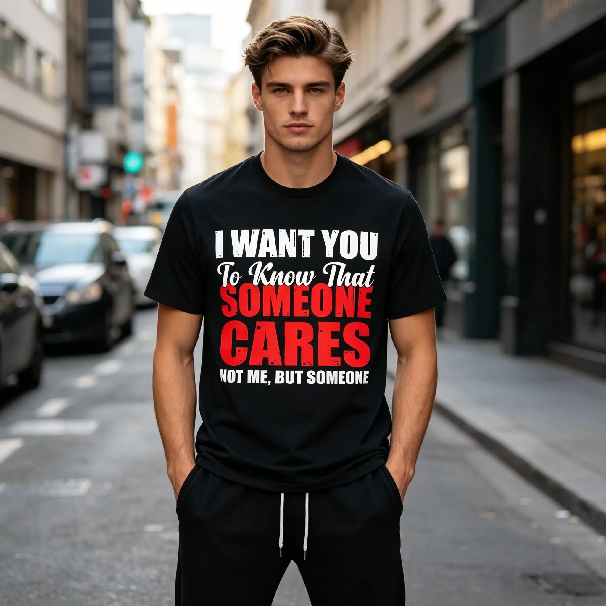"I Want You to Know Someone Cares- Not Me Sarcastic Meme T-Shirt