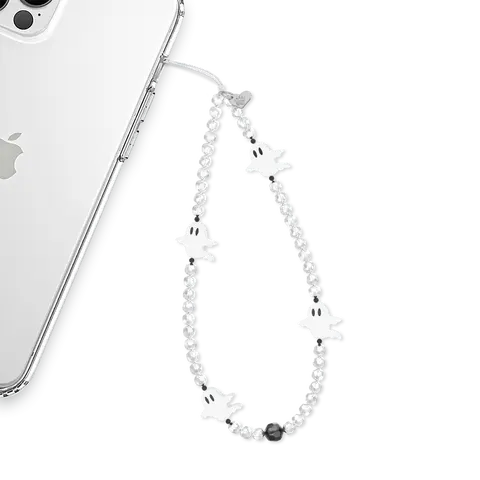 Velvet Caviar Ghosted Cell Phone Charm - Premium Handmade Elegant Loop Holder Keychain Attachment, Durable Personalized Fit for iPhone, Android & Smartphone, Ideal for Holidays, Birthdays & Any Occasion