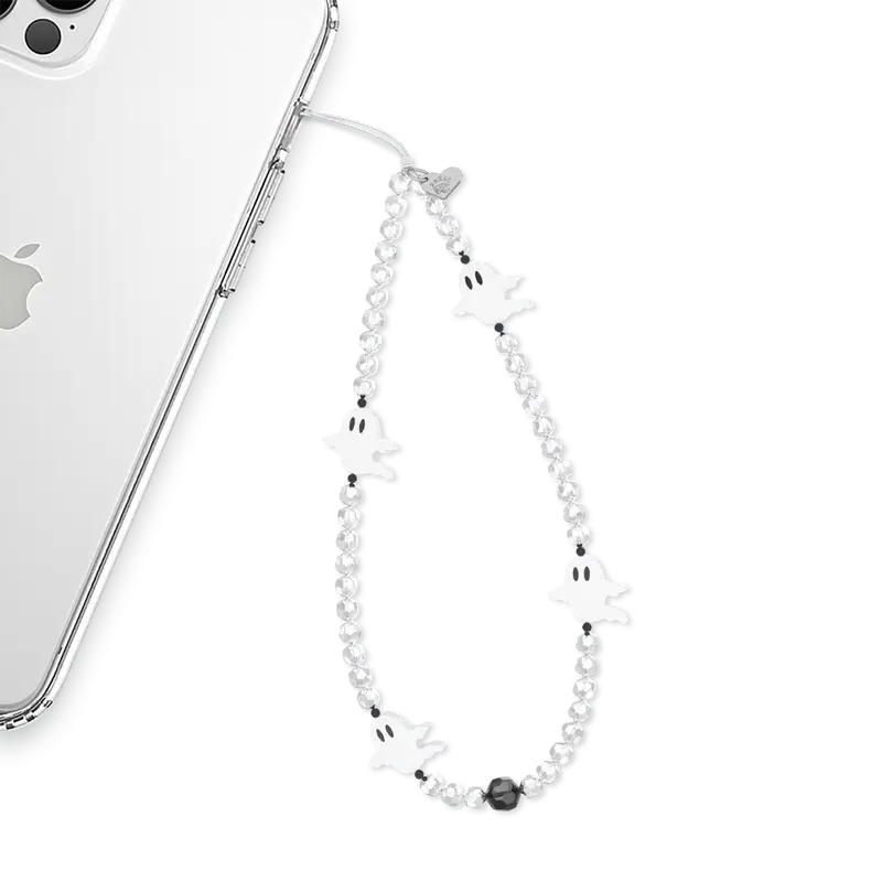 Velvet Caviar Ghosted Cell Phone Charm - Premium Handmade Elegant Loop Holder Keychain Attachment, Durable Personalized Fit for iPhone, Android & Smartphone, Ideal for Holidays, Birthdays & Any Occasion