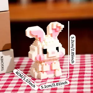 Mini Cute Fox Lion Sheep Animal Building Blocks Model Puzzle Toy, Educational Kids Desk Decor, Christmas Birthday Gift, Creative Building Block