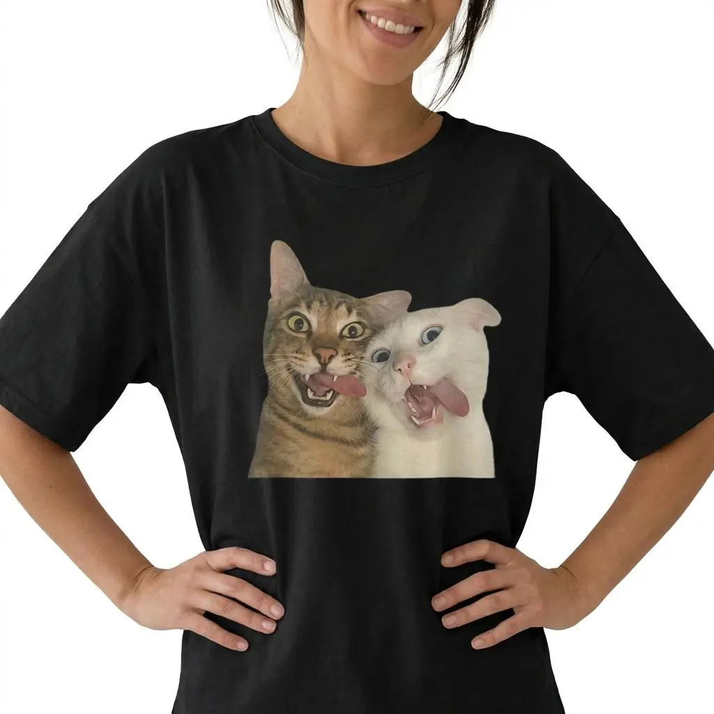 Funny Cat Shirt Silly Cats Graphic Tee Cute Pet Lover Top