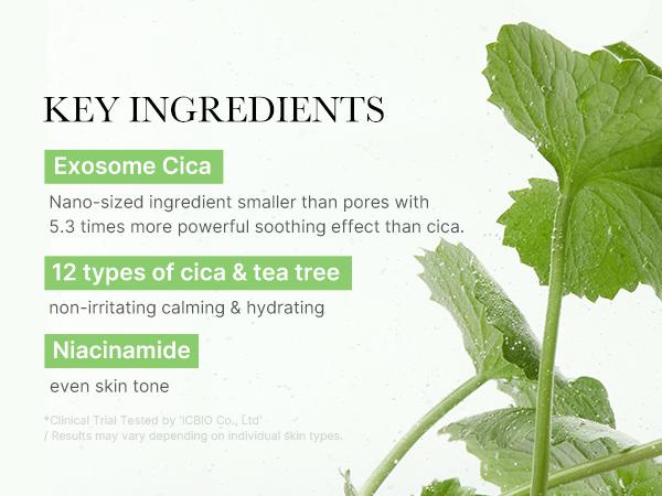 [medicube] Exosome Cica Tea Tree Calming Ampoule for All Skin Type | Skin texture, Low-irritating, Moisturizing & Soothing Serum | Korean Skincare | 30ml