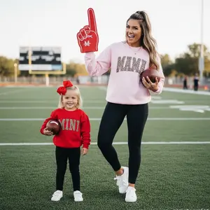 Mama and Mini Matching Leopard Sweatshirts Red or Pink