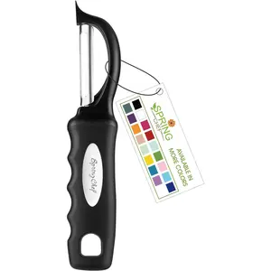 Premium Swivel Vegetable Peeler, Soft Grip Handle and Ultra Sharp Stainless Steel Blades - Perfect Kitchen Peeler for Veggie, Fruit, Potato, Carrot, Apple - Black  No Brand