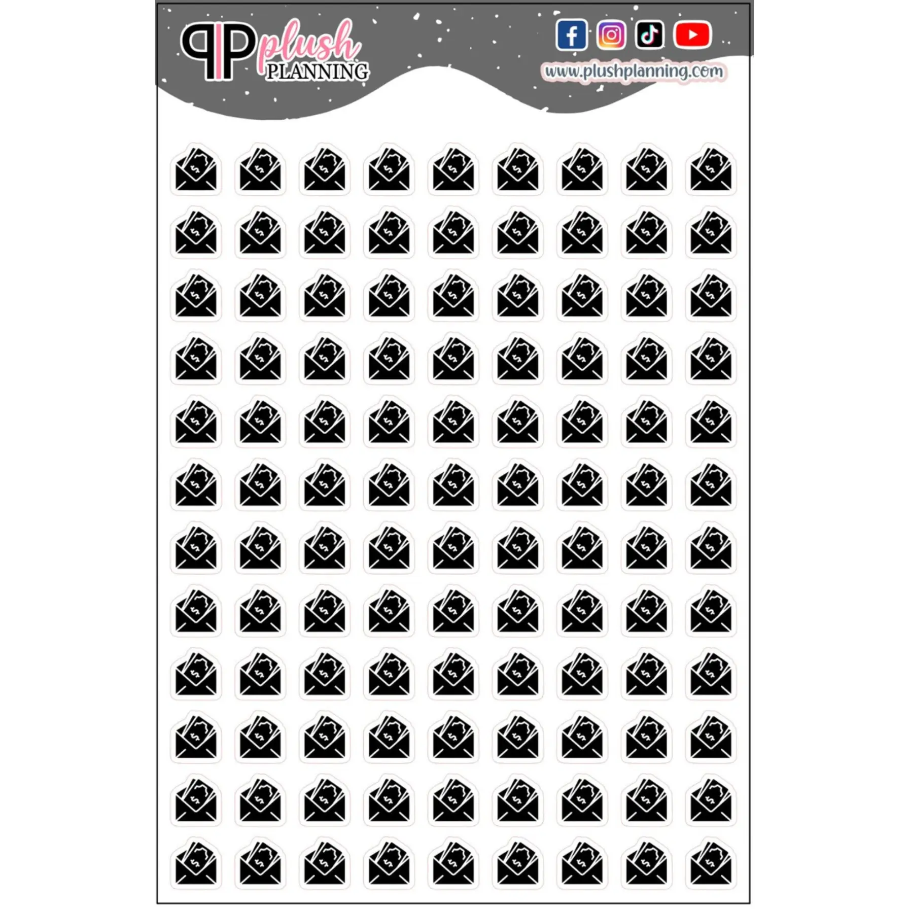 Bill Due Tracker Icon Planner Stickers, Monthly Bill Dues Tracker