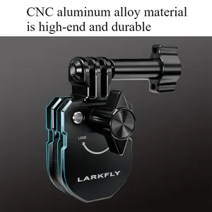 Motorcycle Windshield Clip for Dji Action 5 Pro/action 4/gopro/pocket 3, Aluminum Alloy Durable Accessory, Fits Insta360 X4/go 3s