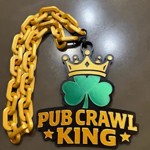 St Patrick's Day Pub Crawl King Hype Chain necklace
