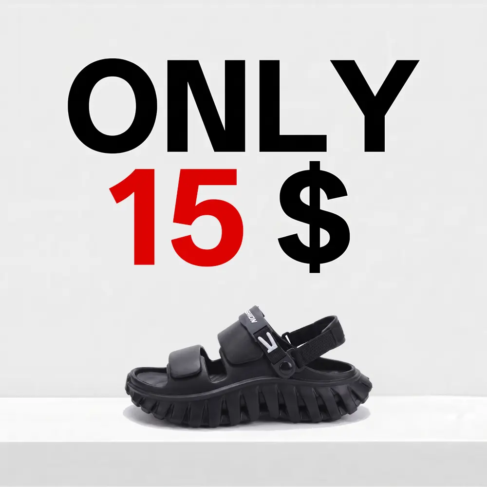 FoamFam Men's Easy Clean Lightweight Platform Slides Non-Slip Breathable Work Sandals with Shock Absorbing Sole  Durable Resistant to Dirt & Wear  Perfect for Restaurant Home Outdoor Beach
