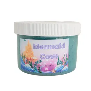 Mermaid Cove Slime - Customized Craft with Sun Bum Scent & Jelly Fluff Texture - Safe for Older Kids & Adults - Do Not Eat