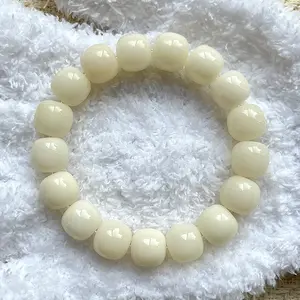 Natural White Jade Bodhi Bracelet High Appearance Bracelet Suitable for Both Men and Women