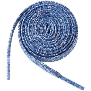 INSPIRE CHIC 1 Pair Glitter Shiny Metallic Flat Shoelaces Sequin Sparkling Shoestrings Laces for Sneakers