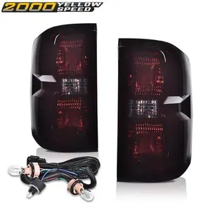 Fit For 2014-2019 Chevy Silverado Tail Lights Brake Taillamp w/Wiring Harness