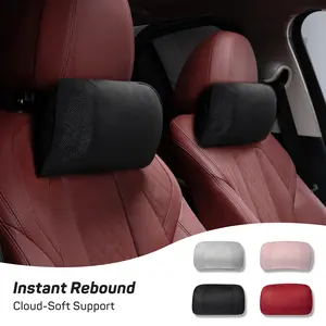 CAROMOP Ergonomic Car Headrest Neck Pillow – Soft Suede, Adjustable Height, Breathable Cover, DuPont Fiber Car Headrest，Universal Fit for Driving cervical comfortable comfort durable design woman