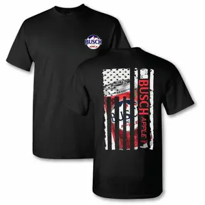 Busch Apple Flag T-Shirt – American Flag Beer Graphic Tee, Patriotic Limited Edition Shirt for Men, Gift for Busch Light Fans, Casual Cotton