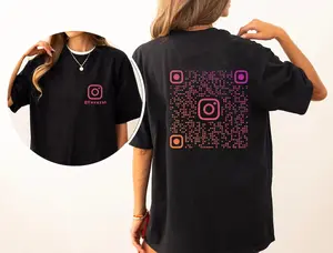 Custom QR Code 2 Side Shirt, Personalized QR Code Shirt, Your Own QR Code, Social Media Qr Code Shirt, Custom Shirt, Custom Text Shirt