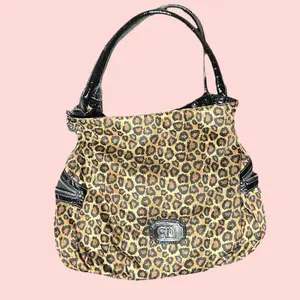 cheetah shoulder purse